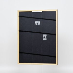Efecto Marco de madera maciza Perfil 22 marrón-oro 20x28 cm Vidrio de museo