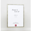 Efecto Marco de madera maciza Perfil 29 plata 20x28 cm Vidrio de museo