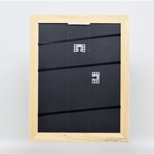 Efecto Marco de madera maciza Perfil 30 blanco 20x28 cm Vidrio de museo