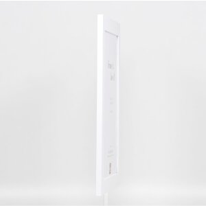Efecto Marco de madera maciza Perfil 30 blanco 20x28 cm Vidrio de museo