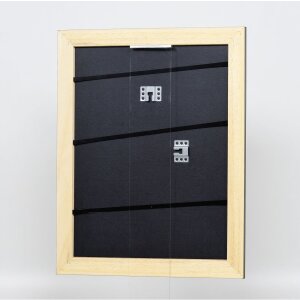 Efecto Marco de madera maciza Perfil 30 negro 20x30 cm Vidrio de museo