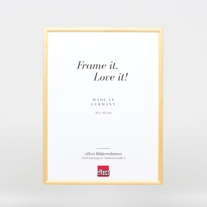 Efecto marco de madera maciza perfil 20 rojo 21x28 cm cristal acrílico