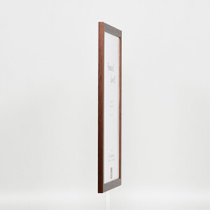 Efecto marco de madera perfil 2210 marrón oscuro 21x28 cm cristal de museo