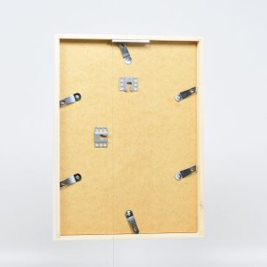 Efecto marco de madera perfil 35 blanco 21x28 cm cristal de museo