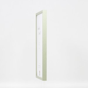 Efecto marco de madera perfil 35 verde 21x28 cm cristal de museo