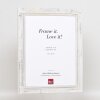 Portarretratos efecto madera maciza 2240 blanco 21x28 cm cristal normal