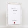 Portarretratos efecto madera maciza 2240 blanco 21x28 cm cristal normal
