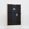 Efecto marco de madera maciza perfil 22 marrón-oro 21x29,7 cm cristal transparente