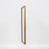 Efecto marco de madera maciza perfil 22 marrón-oro 21x29,7 cm cristal transparente