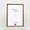 Efecto marco de madera maciza perfil 22 marrón-oro 21x29,7 cm cristal transparente