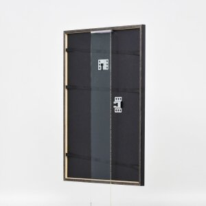 Efecto marco de madera perfil 23 azul 21x29,7 cm cristal antirreflejos