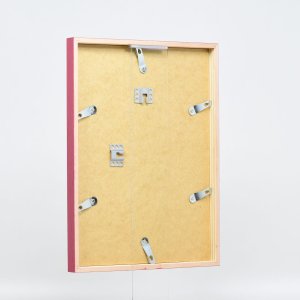 Efecto marco de madera perfil 35 rojo 21x29,7 cm cristal de museo