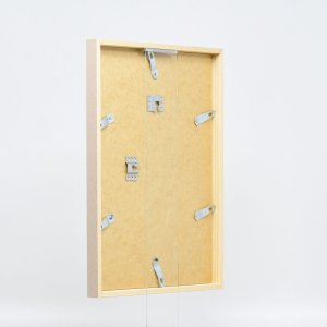 Efecto marco de madera perfil 35 marrón claro 21x29,7 cm cristal de museo