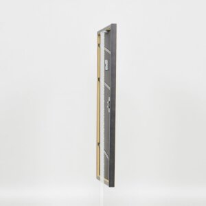 Efecto marco de madera maciza perfil 25 amarillo 23x70 cm cristal antirreflejos