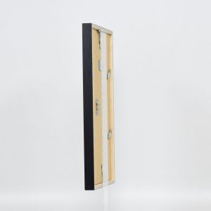 Efecto marco de madera perfil 35 negro 23x70 cm cristal normal + separador