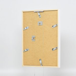 Efecto marco de madera perfil 35 blanco 23x70 cm cristal normal + separador