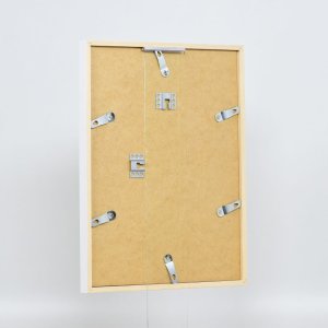 Efecto marco de madera perfil 35 blanco 23x70 cm cristal normal + separador