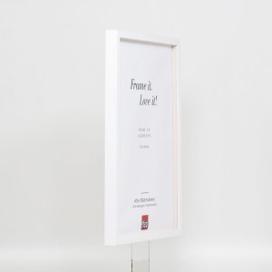 Efecto marco de madera perfil 35 blanco 23x70 cm cristal normal + separador