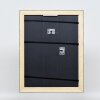 Efecto marco de madera perfil 94 negro 23x70 cm cristal antirreflejos