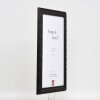 Efecto marco de madera perfil 94 negro 23x70 cm cristal antirreflejos