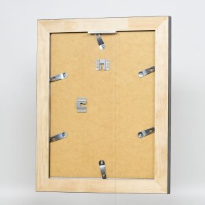 Efecto marco de madera maciza perfil 28 oro 23x70 cm cristal transparente