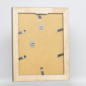 Efecto marco de madera maciza perfil 28 oro 23x70 cm cristal transparente