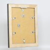 Efecto marco de madera maciza perfil 28 oro 23x70 cm cristal antirreflejos