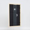 Efecto marco de madera perfil 38 blanco 23x70 cm cristal de museo