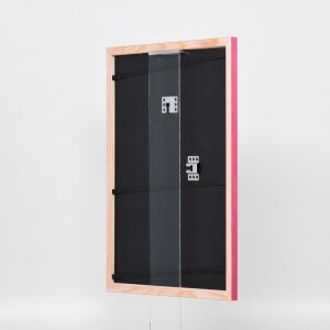 Efecto marco de madera perfil 89 púrpura 23x70 cm cristal de museo