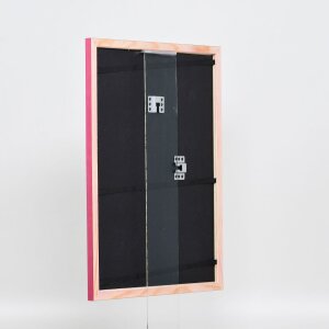 Efecto marco de madera perfil 89 púrpura 23x70 cm cristal de museo