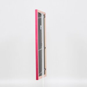 Efecto marco de madera perfil 89 púrpura 23x70 cm cristal de museo