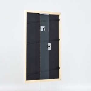 Efecto Marco de madera Perfil 32 blanco 23x70 cm Vidrio de museo