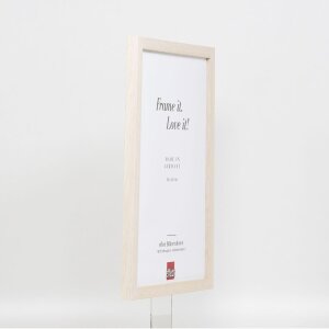Efecto Marco de madera Perfil 33 blanco 23x70 cm Vidrio de museo