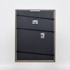 Efecto marco de madera maciza perfil 25 azul 24x30 cm cristal antirreflejos
