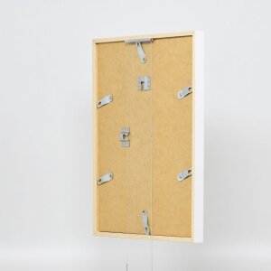 Efecto marco de madera perfil 35 blanco 24x30 cm cristal normal + separador