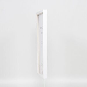 Efecto marco de madera perfil 35 blanco 24x30 cm cristal normal + separador