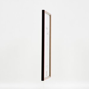 Efecto marco de madera perfil 23 rojo 24x30 cm cristal de museo