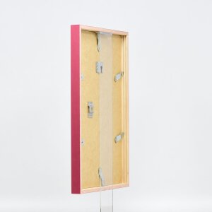 Efecto marco de madera perfil 35 rojo 24x30 cm cristal de museo