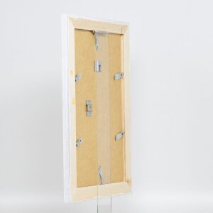 Portarretratos efecto madera maciza 2240 blanco 24x30 cm cristal antirreflejos