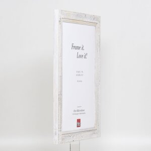 Portarretratos efecto madera maciza 2240 blanco 24x30 cm cristal antirreflejos