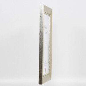 Efecto marco de madera perfil 95 plata 24x30 cm cristal antirreflejos