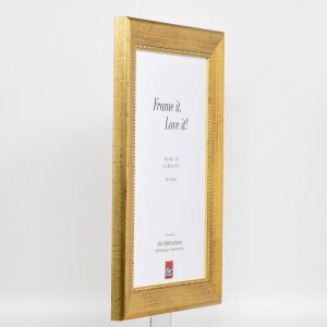 Efecto marco de madera perfil 95 oro 24x30 cm cristal acrílico