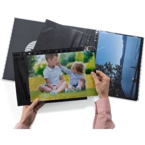 Fundas visibles de fotófano 20x30cm negro 10 fundas
