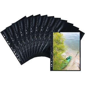 Fundas visibles de fotófano 20x30cm negro 10 fundas