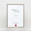 Efecto Marco de madera maciza Perfil 25 gris 25x30 cm Cristal acrílico