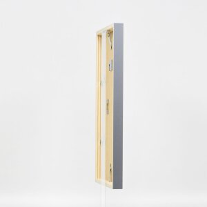 Efecto marco de madera perfil 35 antracita 25x30 cm cristal de museo