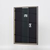 Efecto marco de madera maciza perfil 25 nuez marrón 25x30 cm cristal de museo