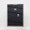 Efecto marco de madera maciza perfil 25 nuez marrón 25x30 cm cristal de museo