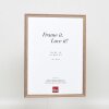 Efecto marco de madera maciza perfil 25 nuez marrón 25x30 cm cristal de museo