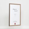 Efecto marco de madera maciza perfil 25 nuez marrón 25x30 cm cristal de museo